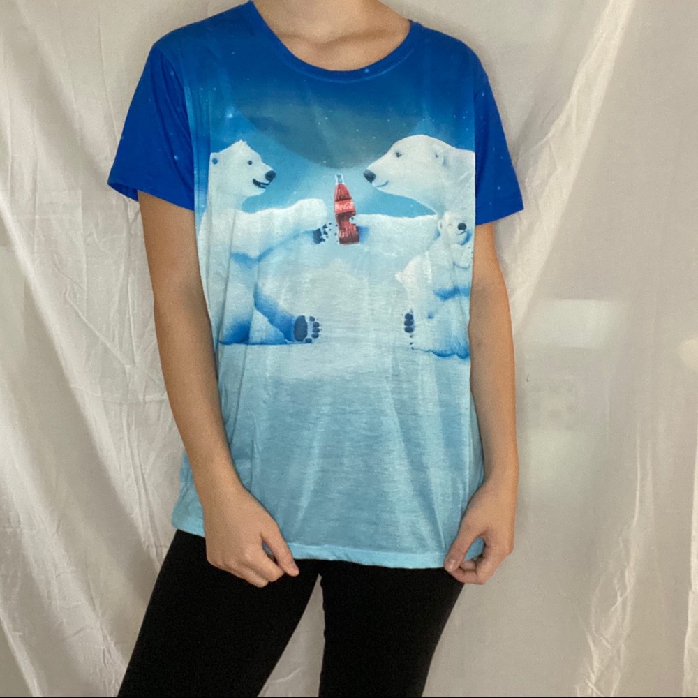 Coca Cola Christmas Holiday Polar Bears Shirt